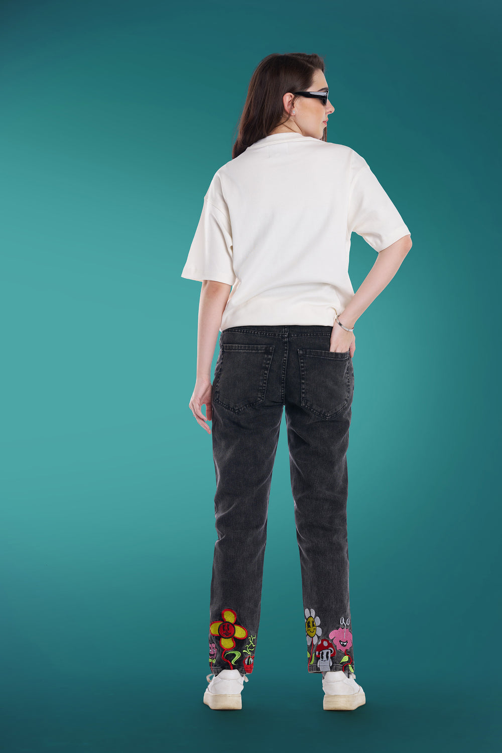 Flower Hem Denim (Unisex)