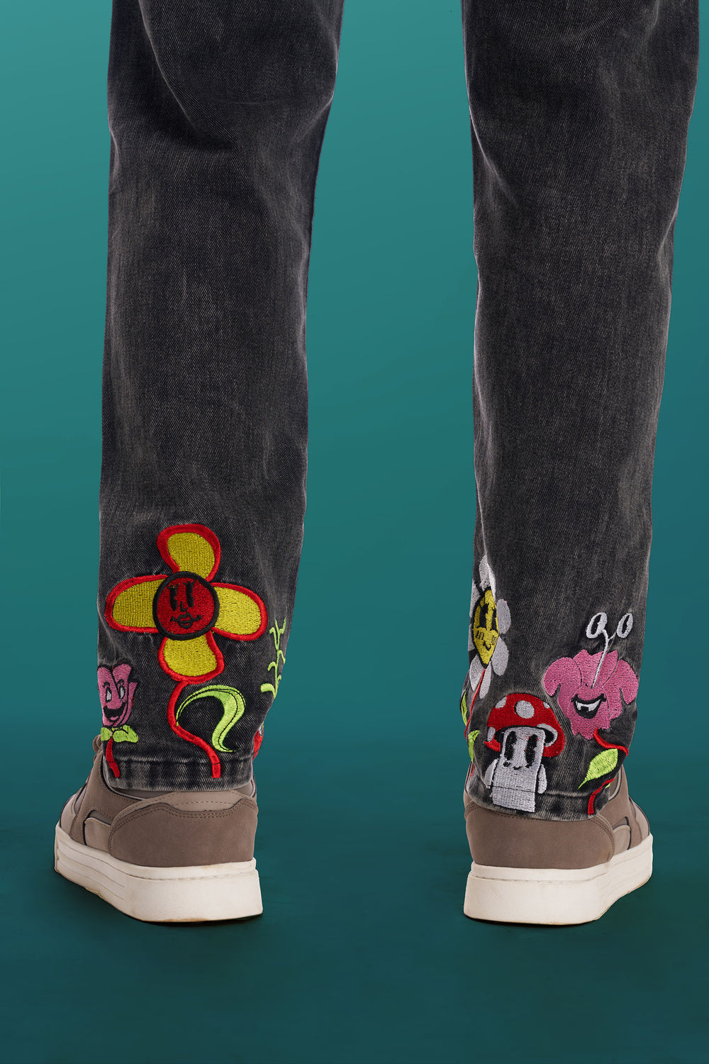 Flower Hem Denim (Unisex)