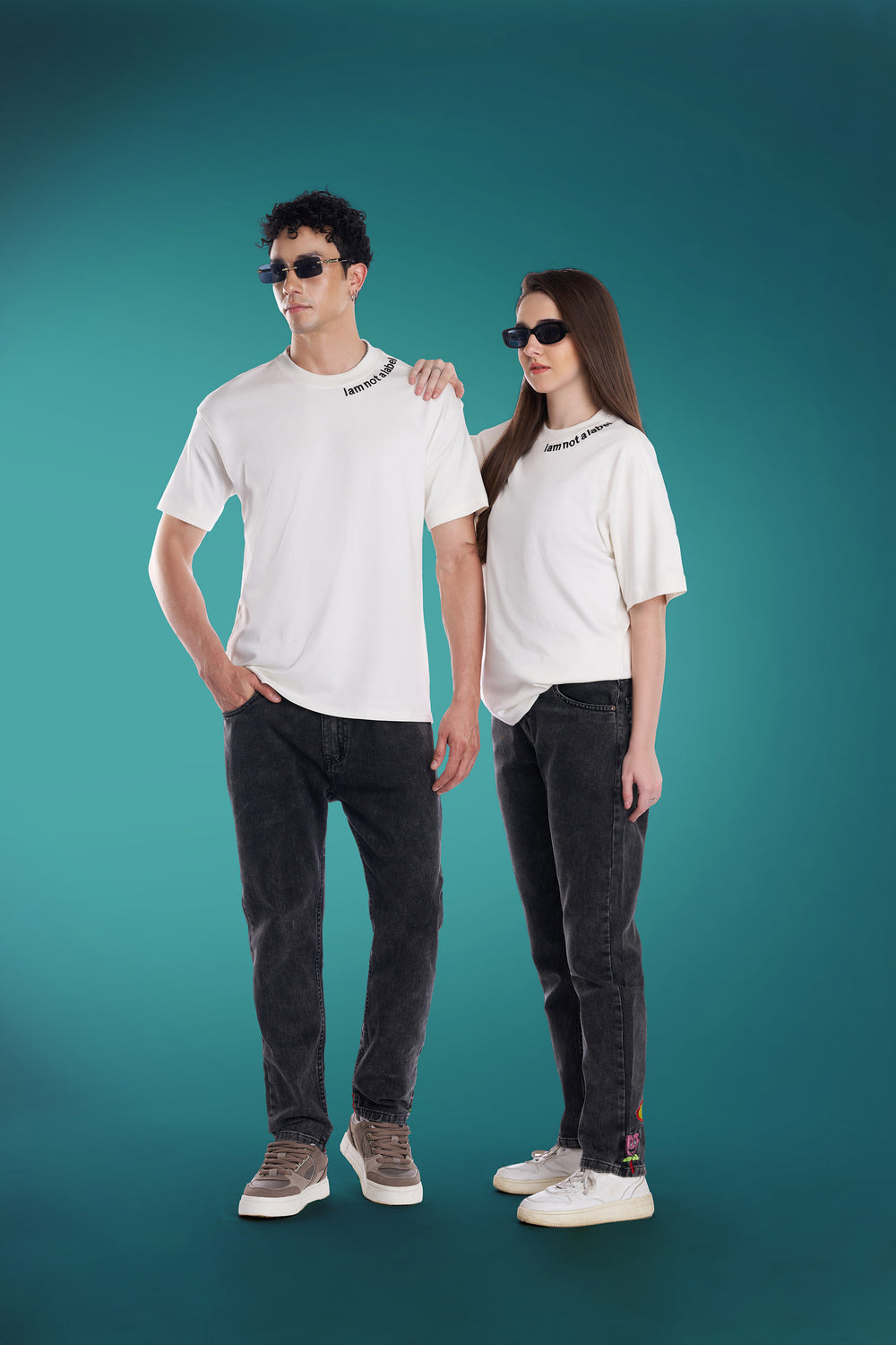 Not a Label T-shirt in White (Unisex)