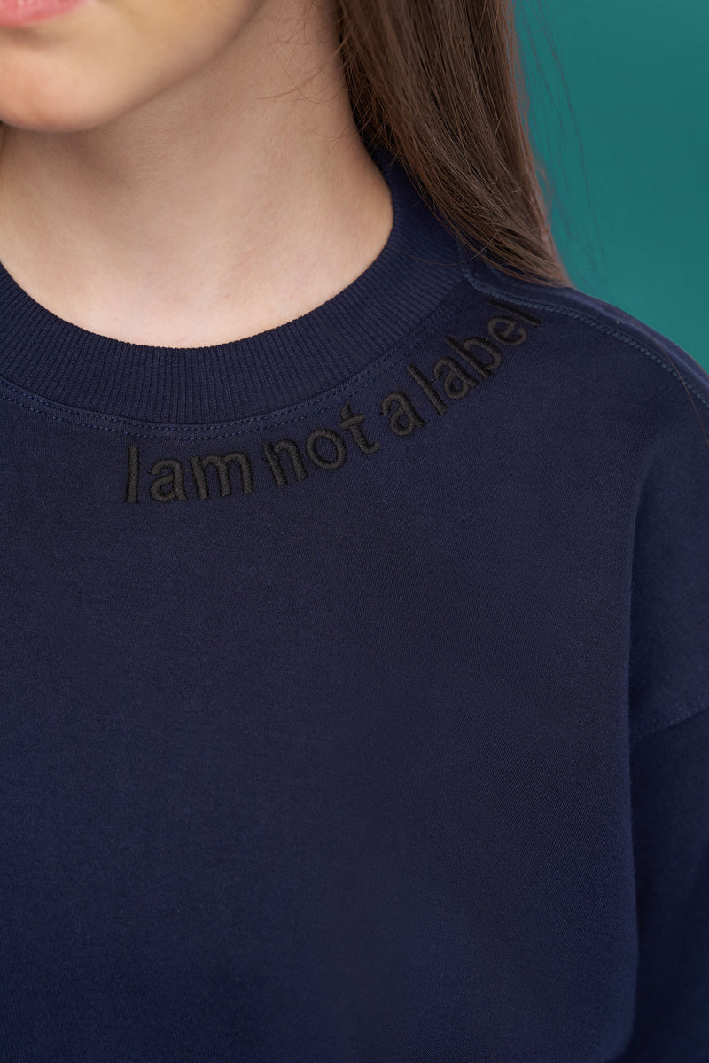 Not a Label T-shirt in Navy Blue (Unisex)