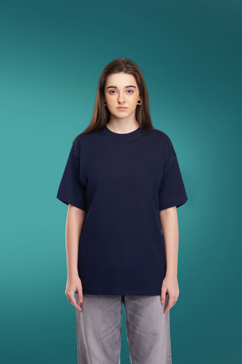 Not a Label T-shirt in Navy Blue (Unisex)