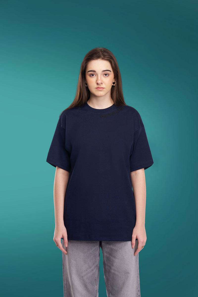 Not a Label T-shirt in Navy Blue (Unisex)