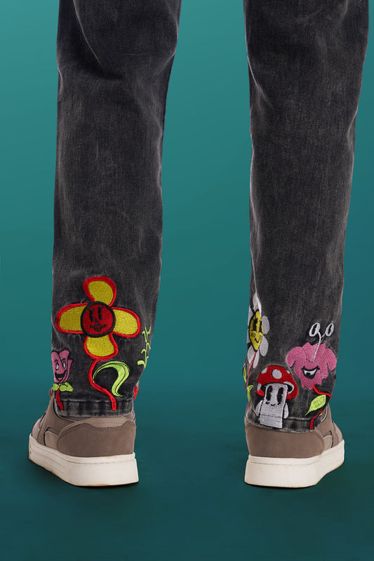 Flower Hem Denim (Unisex)