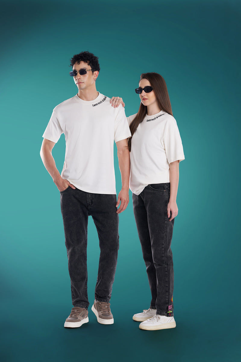 Not a Label T-shirt in White (Unisex)