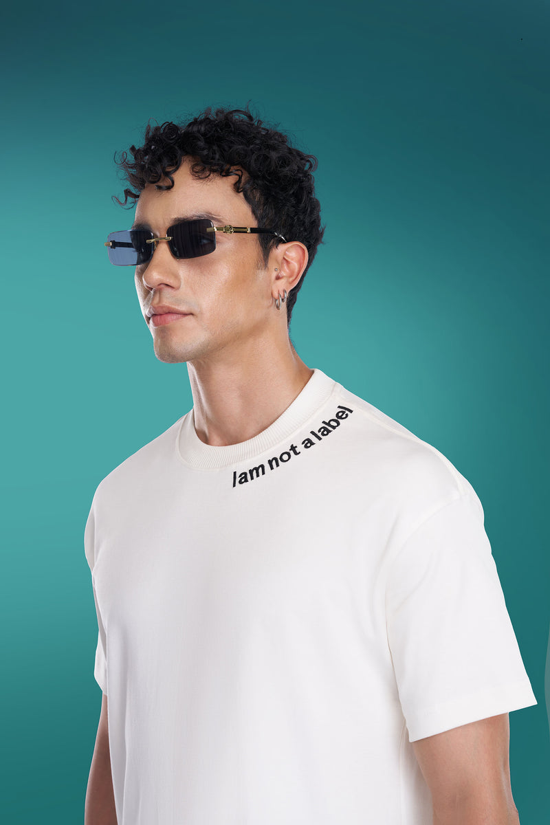 Not a Label T-shirt in White (Unisex)